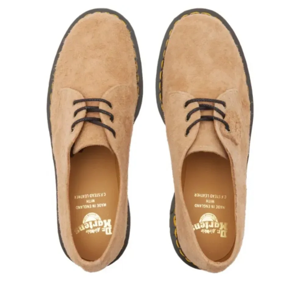 Made in ENGLAND DR. MARTENS 1461 BEX OXFORD IN Sandy Tan Tufted Suede MSRP$275